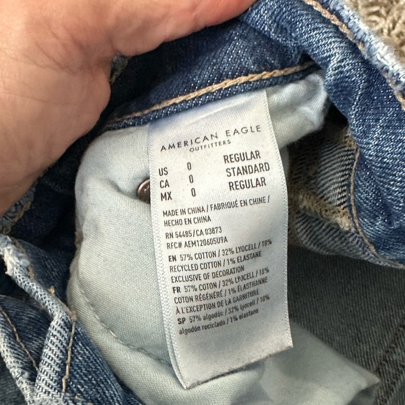 American Eagle Super High Rise Straight Sz 0 A295 - Picture 5 of 5